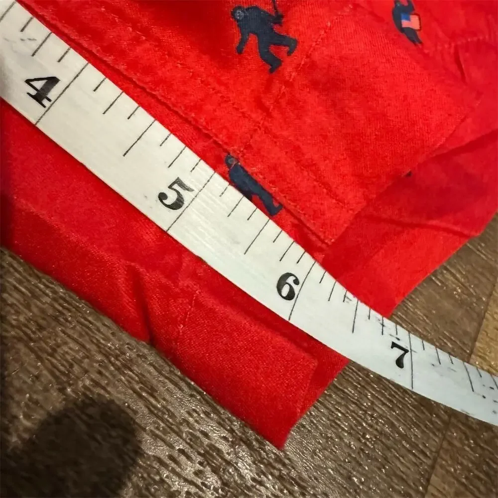 Eddie Bauer Swim Trunks XL Red Sasquatch USA Flag Print Quick-Dry SPF 50+ Beach